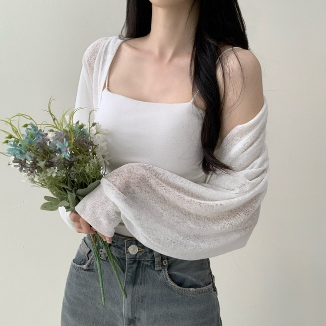 라라온 여성용 국내제작 간절기 레이어드 볼레로 가디건 TSP2403