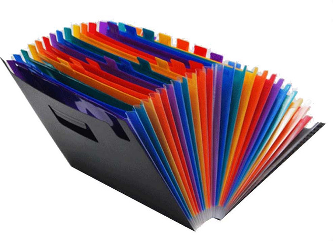 24포켓 커버형 아코디언 파일, 1개, 랜덤발송