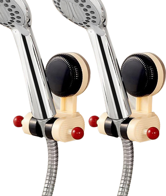 아케이바이 흡착 무타공 각도조절 샤워기 걸이 2p, 혼합색상