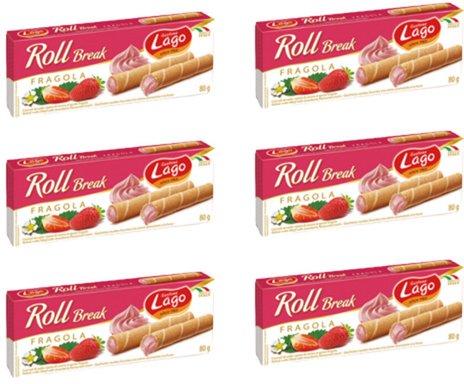라고 롤 브레이크 딸기향, 80g, 6개