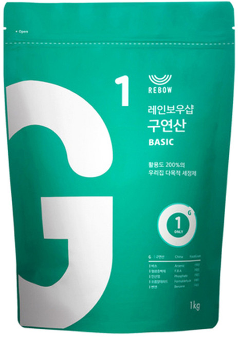 REBOW BASIC 檸檬酸清潔劑, 1kg, 1包