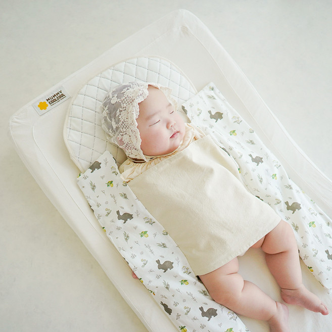 머미쿨쿨 크롭 믹스볼 모로반사 아기이불, 레몬가게친절한토끼씨