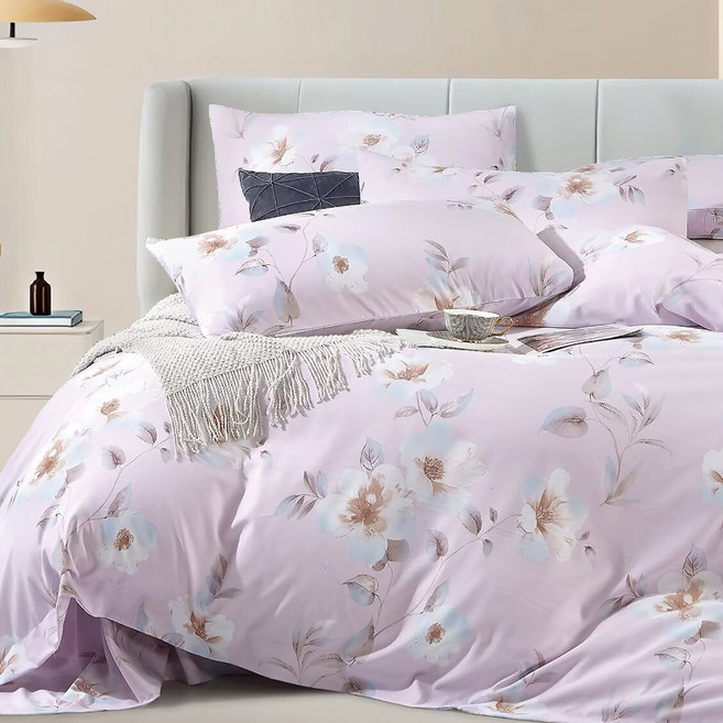 DON HOME 3M吸濕排汗技術 天絲床包組 床包 + 枕套 2個 Queen Size(180 x 186cm) 千花慕影