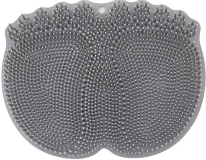 엣지프로 실리콘 풋 브러쉬 발세척 매트 풋클리너 그레이, 1개입, 1개