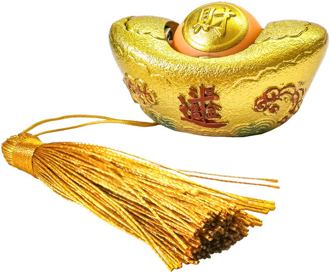 財神小舖 轉進八方財 金元寶擺件 HS-3010, 金色
