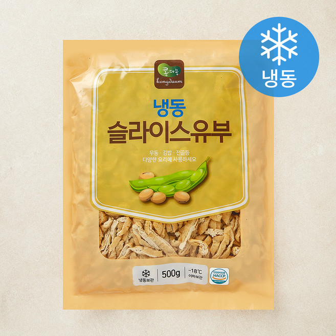 콩다움 슬라이스 유부 (냉동), 500g, 1개