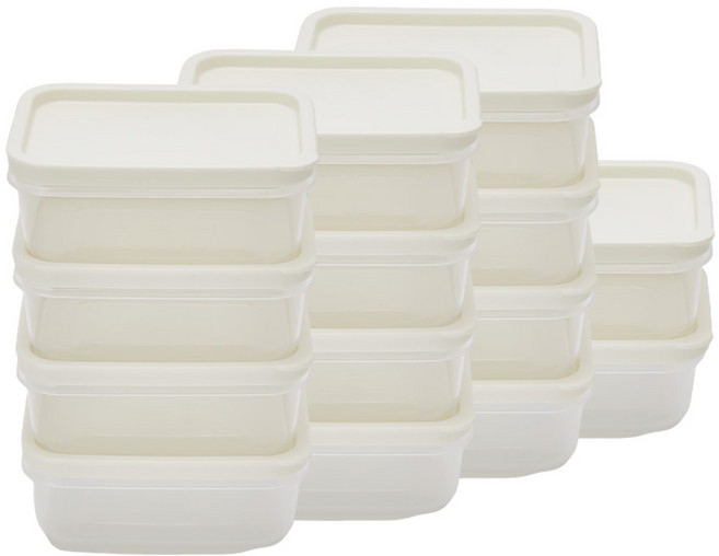 cimelax 白色冰箱保鮮盒 260ml, 1組, 14個