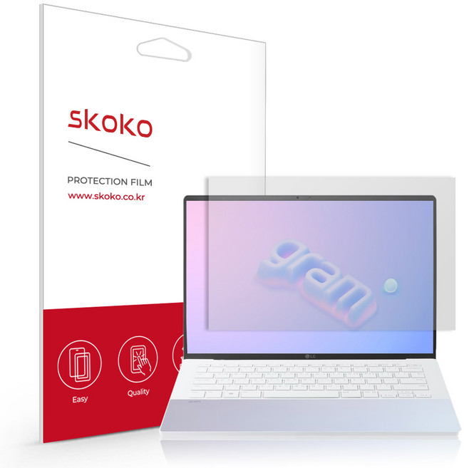 스코코 LG그램 스타일 14 지문방지 저반사 액정보호필름 세트, 1세트