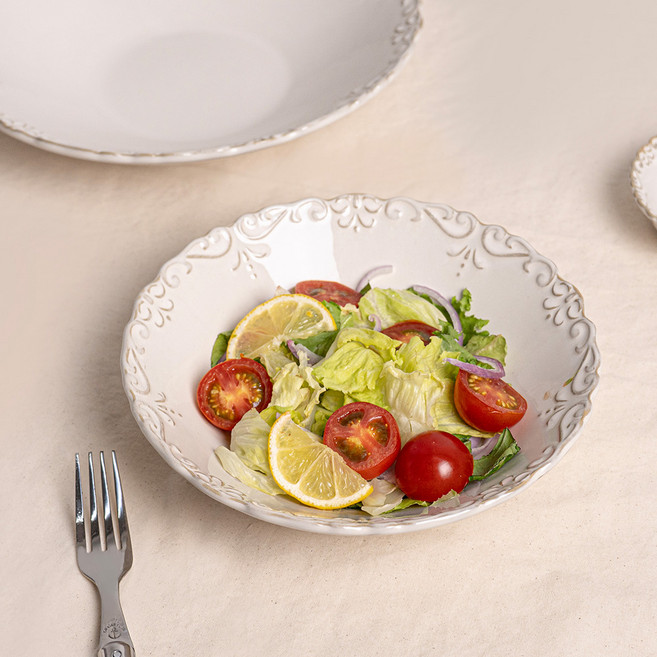 Olive Romance 復古古董沙拉碗 M, 混合色, 1個