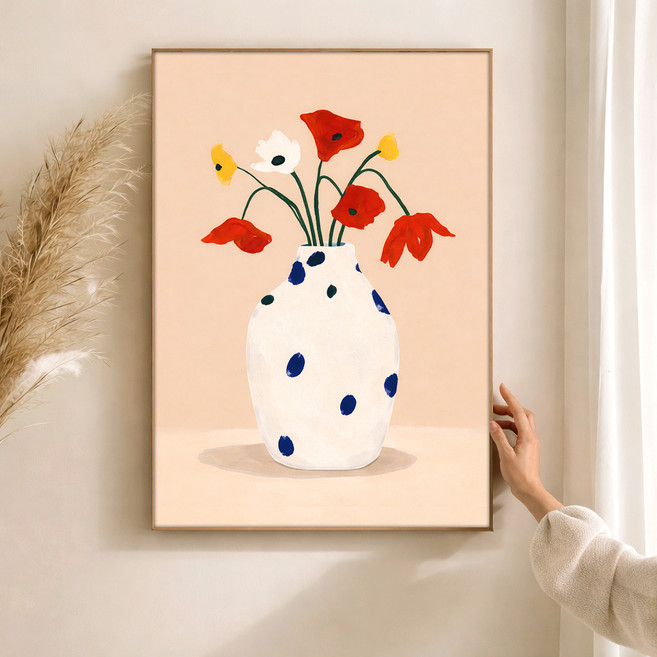 퍼니즈 홈 카페 포스터 블루도트베이스