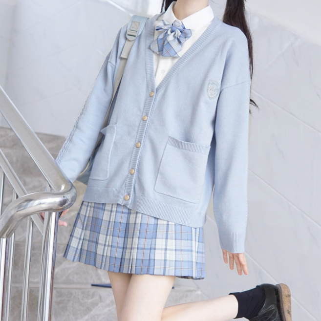 칸타유니버스 여성용 교복 코스프레 하이틴 가디건