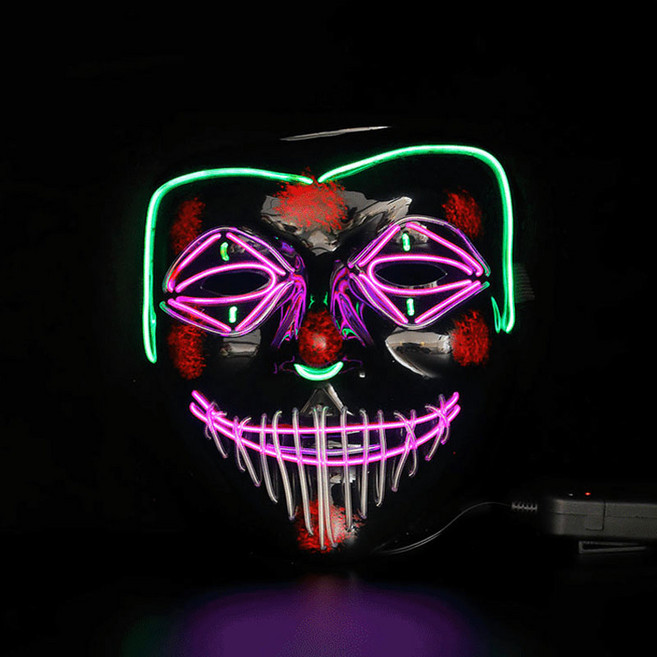 피앤비유니티 LED 코스프레 가면, 20 컬러혼합, 1개