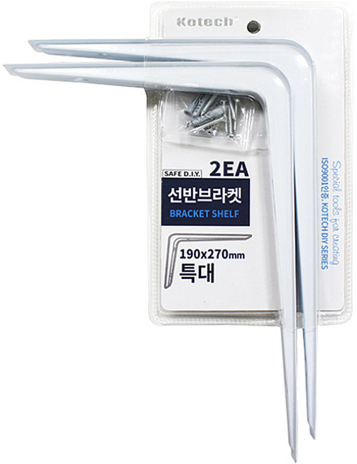 코텍스 선반 브라켓 특대 190 x 270 mm, 2개