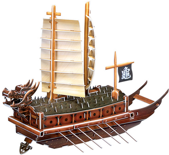 Scholas 大型龜船3D立體拼圖, 91片, 1個, 大型龜船