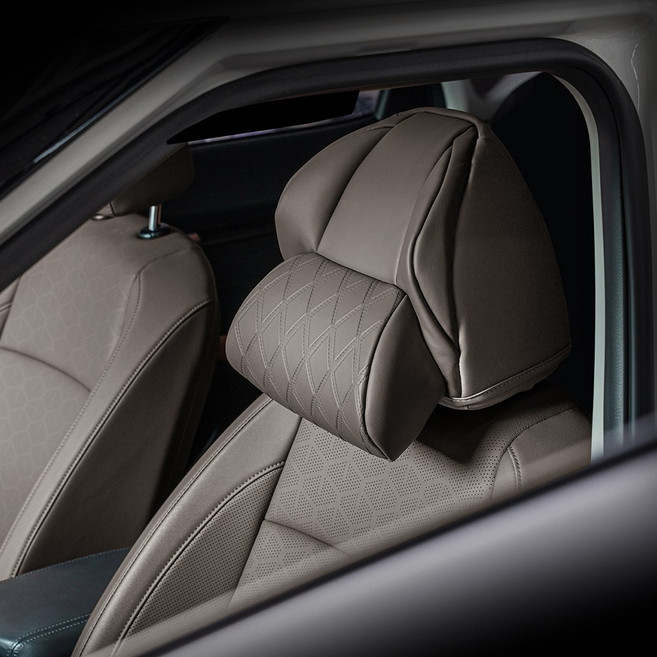 벤딕트 차량용 헤드레스트 가죽 목쿠션 일체형 VER2, 토프, 1개