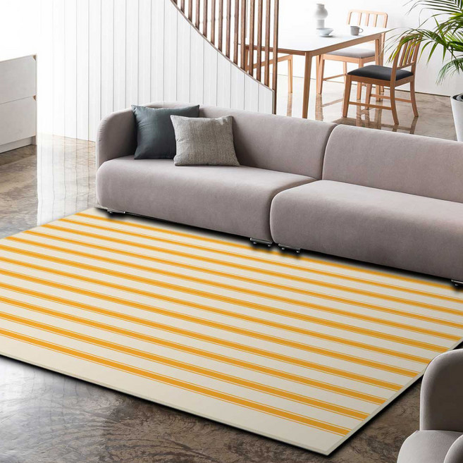 이정데코 스트라이프 모던 먼지없는 물세탁 거실 러그