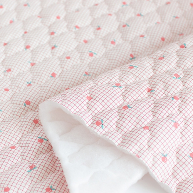 구름 자두앤디 누빔원단, 핑크