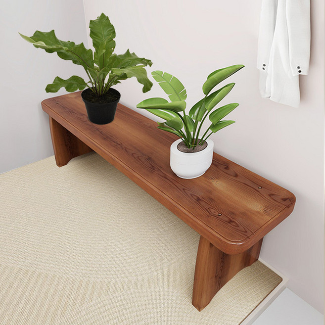 순잠 실내외겸용 현관 정원 실용적인 원목 긴 벤치 60cm, 네츄럴