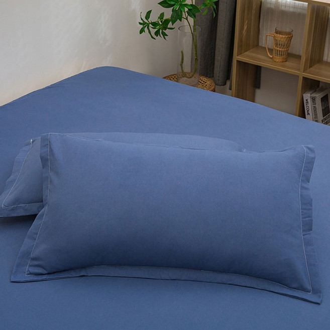 편안한 단색 코튼 베개 코어 커버
