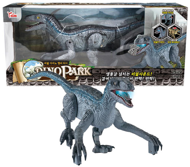 씽크토이 다이노파크 리얼다이노 랩터RC 로봇장난감, 혼합색상, 1개