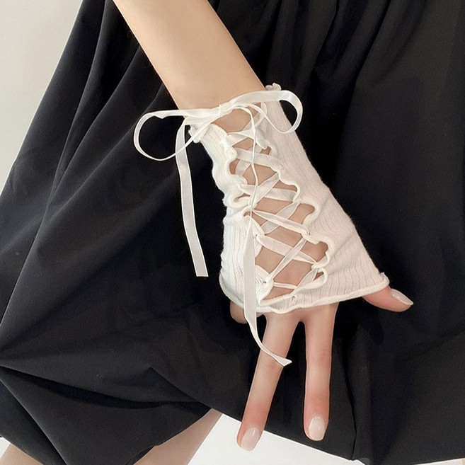 지앤와이 여성용 발레코어 스트랩 크로스 팔토시 2p