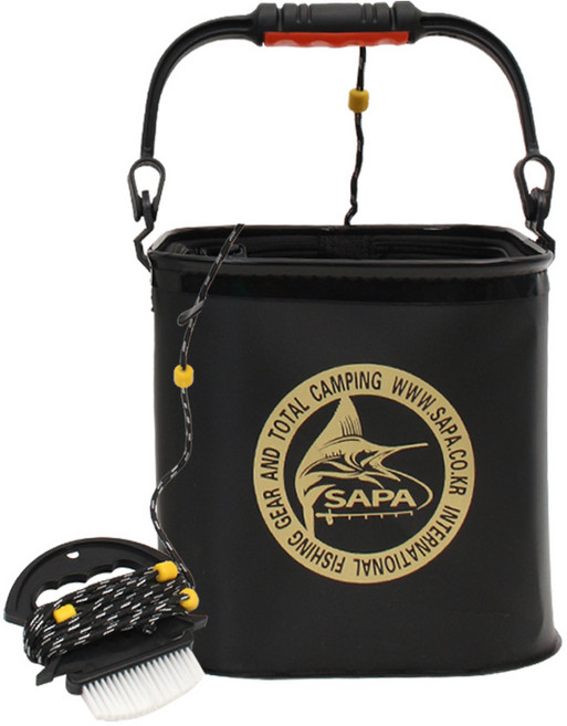 싸파 청소솔 사각 두레박, 블랙