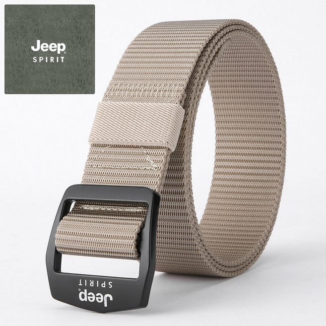 지프 JEEPSPIRIT 캐주얼 스포티 웨빙 벨트 T0406 + 전용 케이스