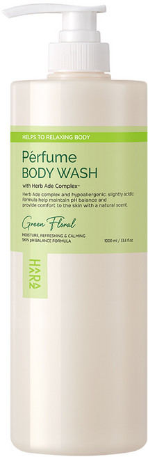 하라즈 퍼퓸 바디워시 그린플로럴향, 1L, 1개