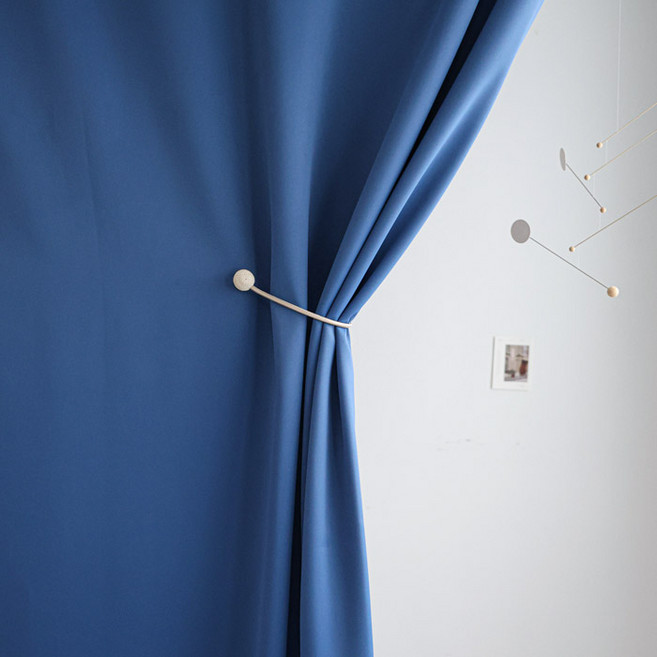 메종텍스타일 이지핏 방염 양면 암막 봉집형 가리개커튼