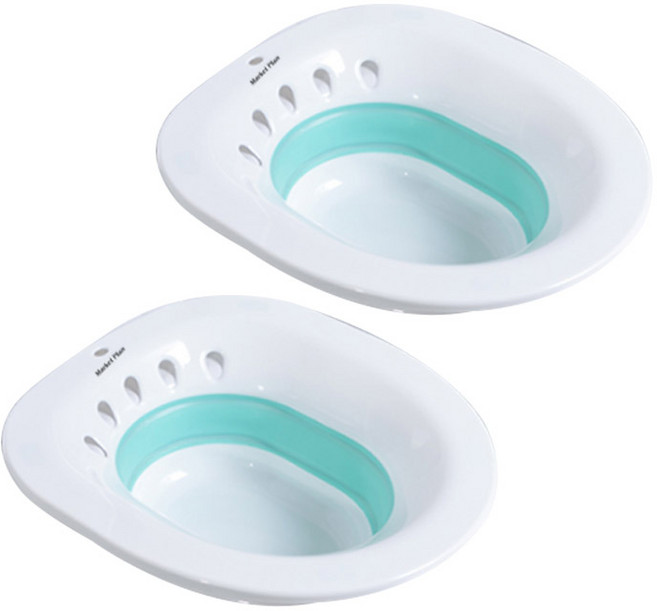 마켓플랜 접이식 폴딩 좌욕기, 2개, 민트