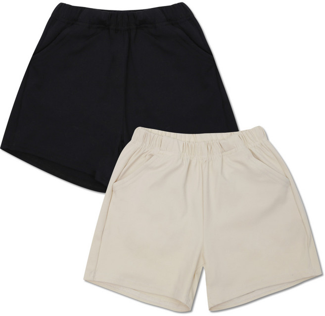 플레이몰 아동용 내츄럴 반바지 2종 세트