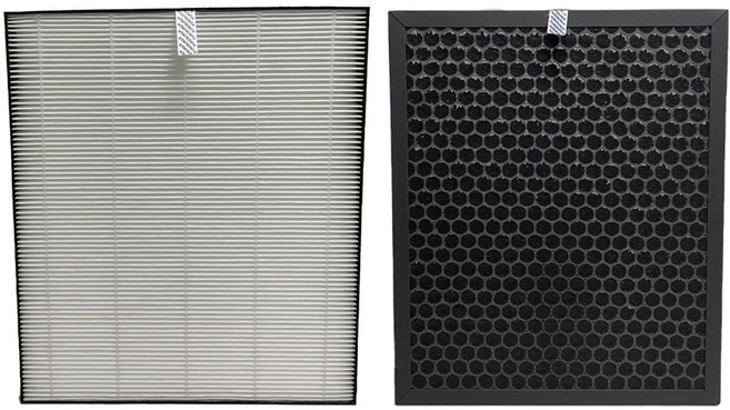 PUREBURG 淨博 高效HEPA濾網 + 蜂巢活性碳濾網 適用Sharp 夏普DW-J10FT-W 10L/日 DW-J12FT-W 12L/日 空氣清淨機 除濕機取代FZ-J10HFT / FZ-J10DFT, 1套, SH-J12HEPA+S10CARBON-01