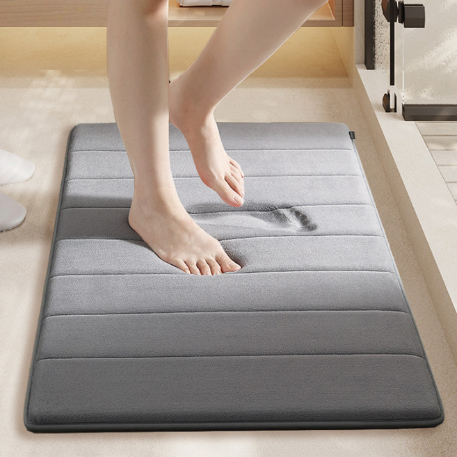 노크노크 폭신한 메모리폼 쿠션 발매트 욕실매트, 그레이