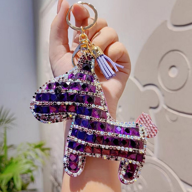 끄레앙 보석 말장식 가방장식 키링 AK465