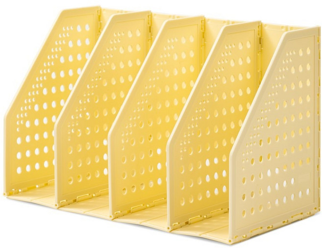 델리 4단 미니 책꽂이 TB506, 파스텔옐로우