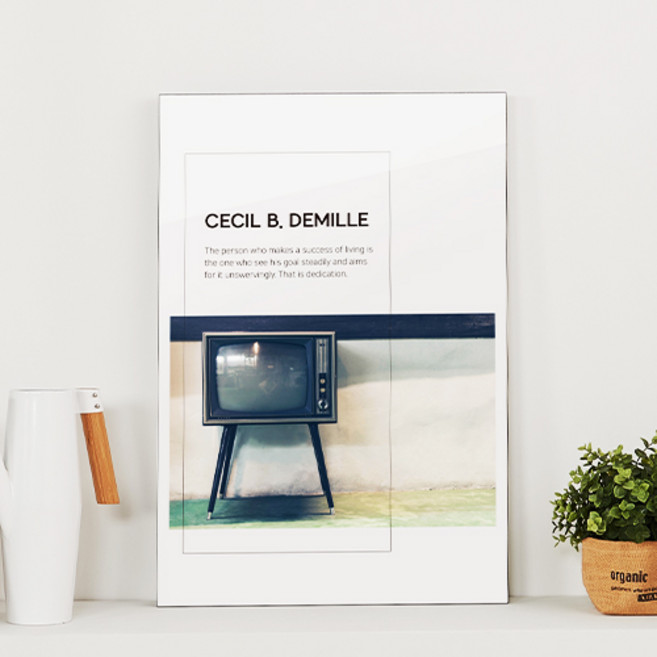 솔로리빙 액자테이블 레트로 M, 화이트