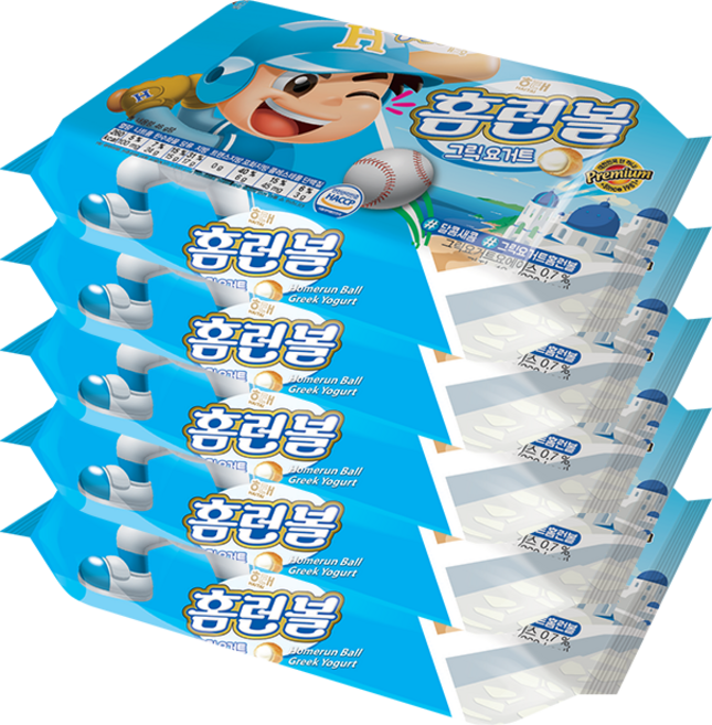 홈런볼 그릭요거트 크림, 46g, 5개