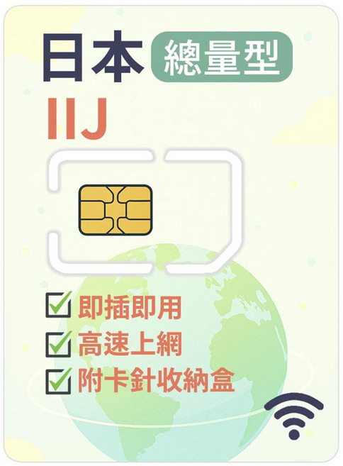 日本 IIJ USIM卡, 1個, 總共15GB, 30天