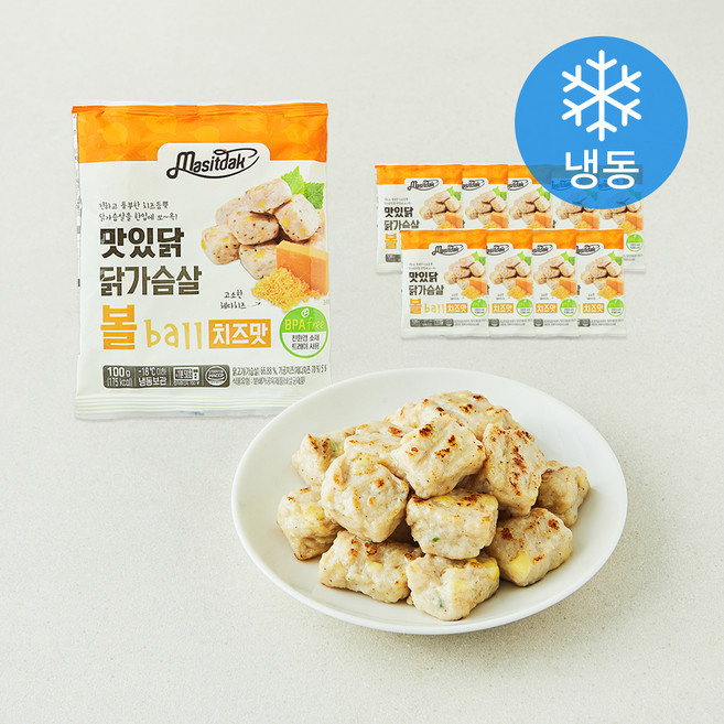 맛있닭 닭가슴살볼 치즈맛 (냉동), 100g, 10개, 1개입