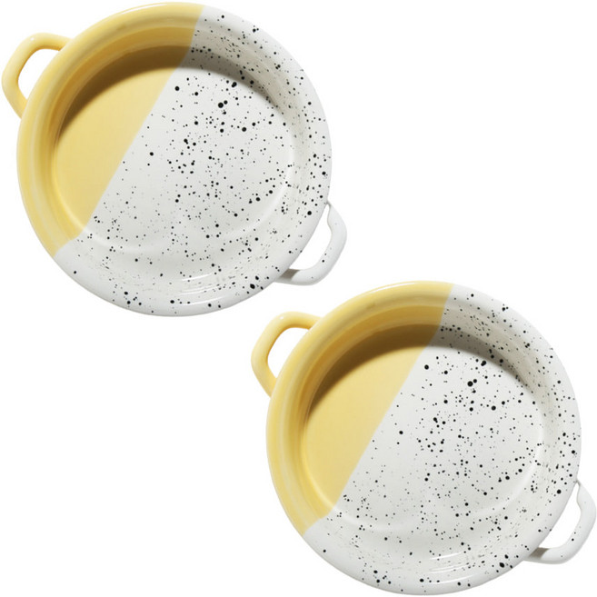 아르딘 에센셜 프라잉 팬 손잡이 그라탕기, 사바나 옐로우, 2개