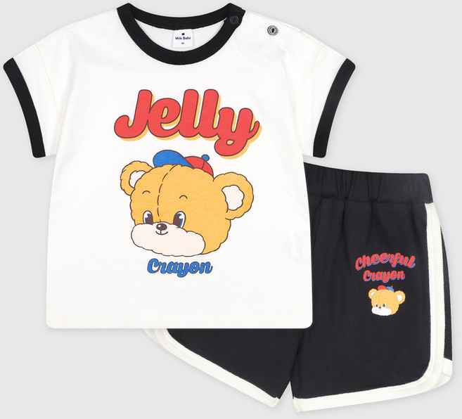 MilkBaby 아동용 통기성 베베로로 여름 상하의 세트