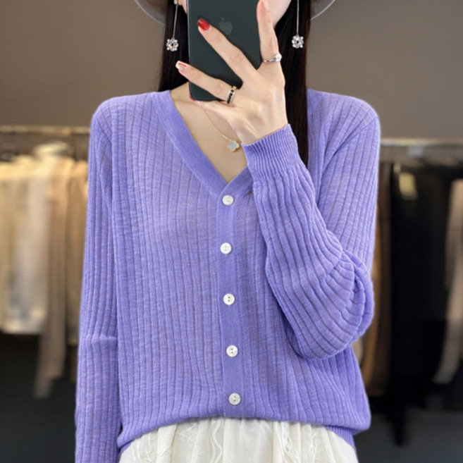 소니오 여성용 모던 클래식 가디건