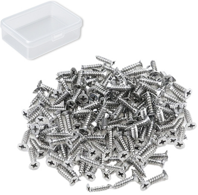 OON 접시머리 탄소강 니켈 도금 십자 나사 실버 530p, 1개