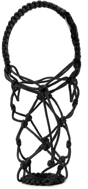 캐리보틀 핸드메이드 네트캐리백, 블랙, 1개