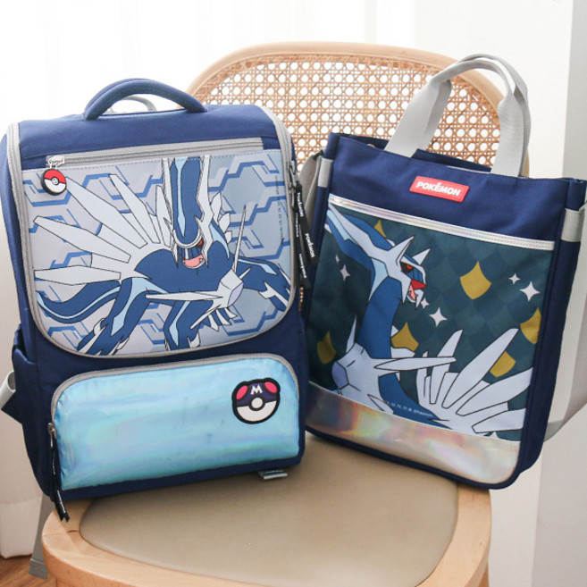 PoKeMoN 寶可夢 兒童後揹包 書包+輔助包組合 帝牙盧卡-PQ075