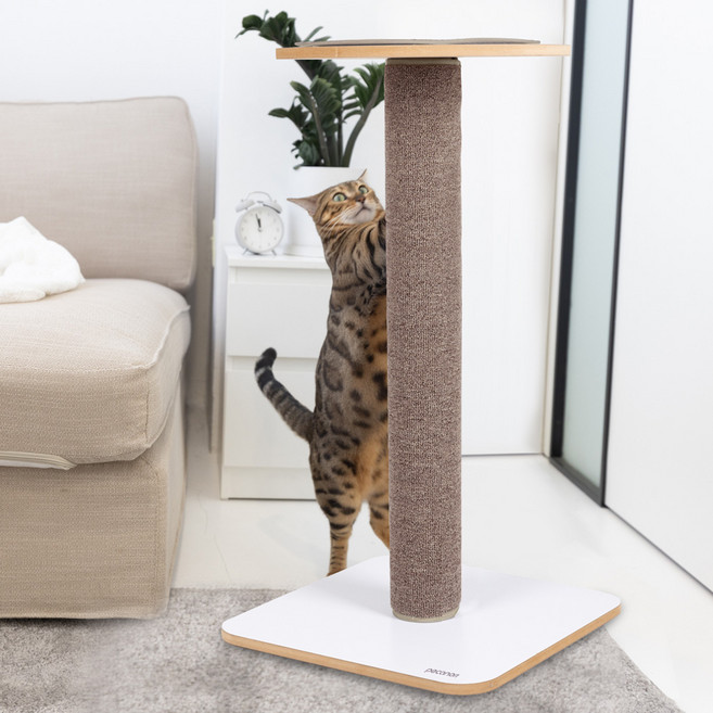 피카노리 기둥형 폴 스크래쳐, 브라운 화이트, 1개