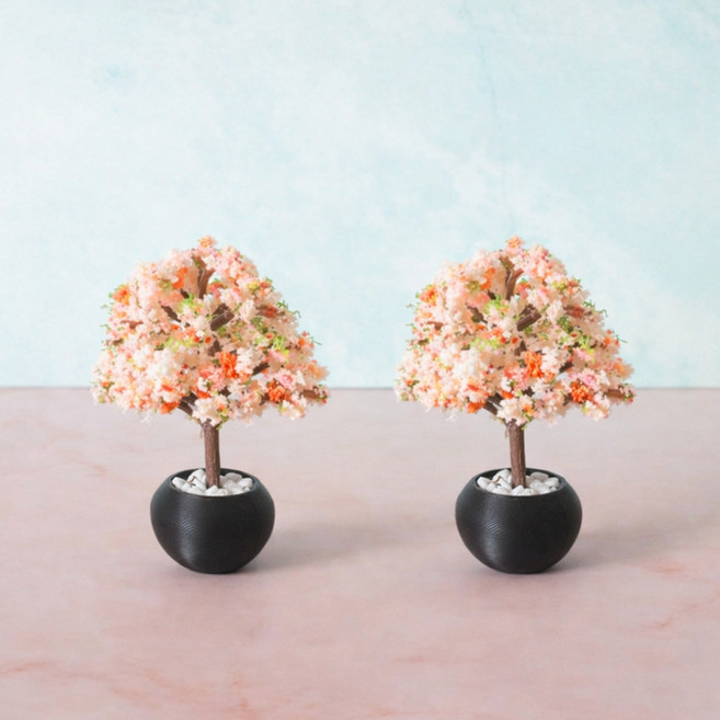 알로데 라운드 벚꽃나무 납골당 조화 2p, 03 베이비핑크