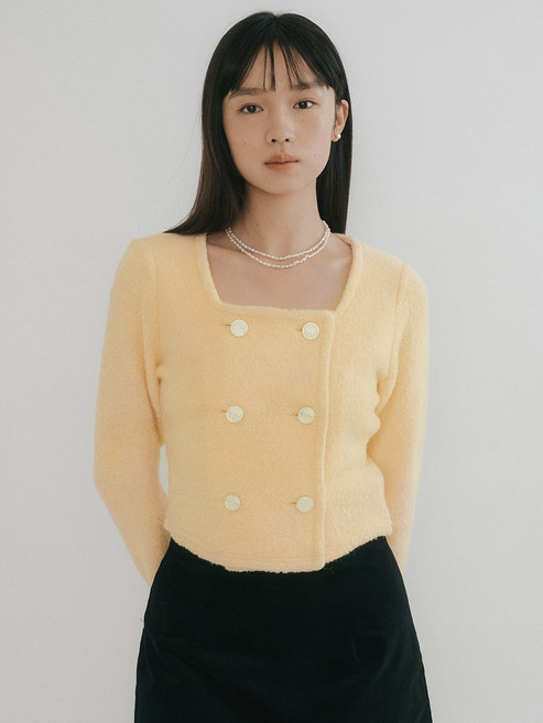 리올그 여성용 OSON 더블버튼 롱 슬리브 티셔츠