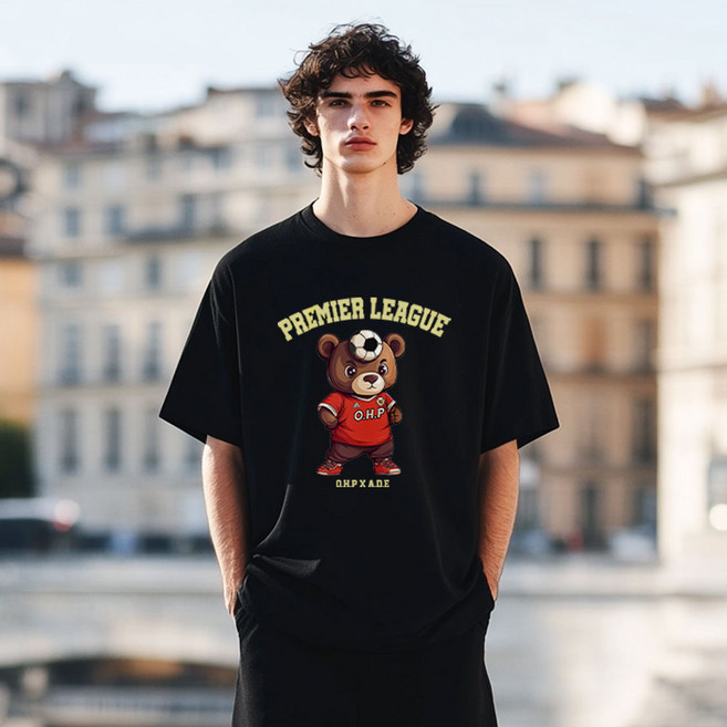 원헌드레드퍼센트 AIDAEVE 싸커플레이어 세미오버 반팔티