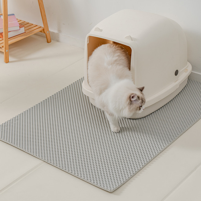 디팡 고양이 사막화 방지 매트 사각형, 샌드그레이, 1개